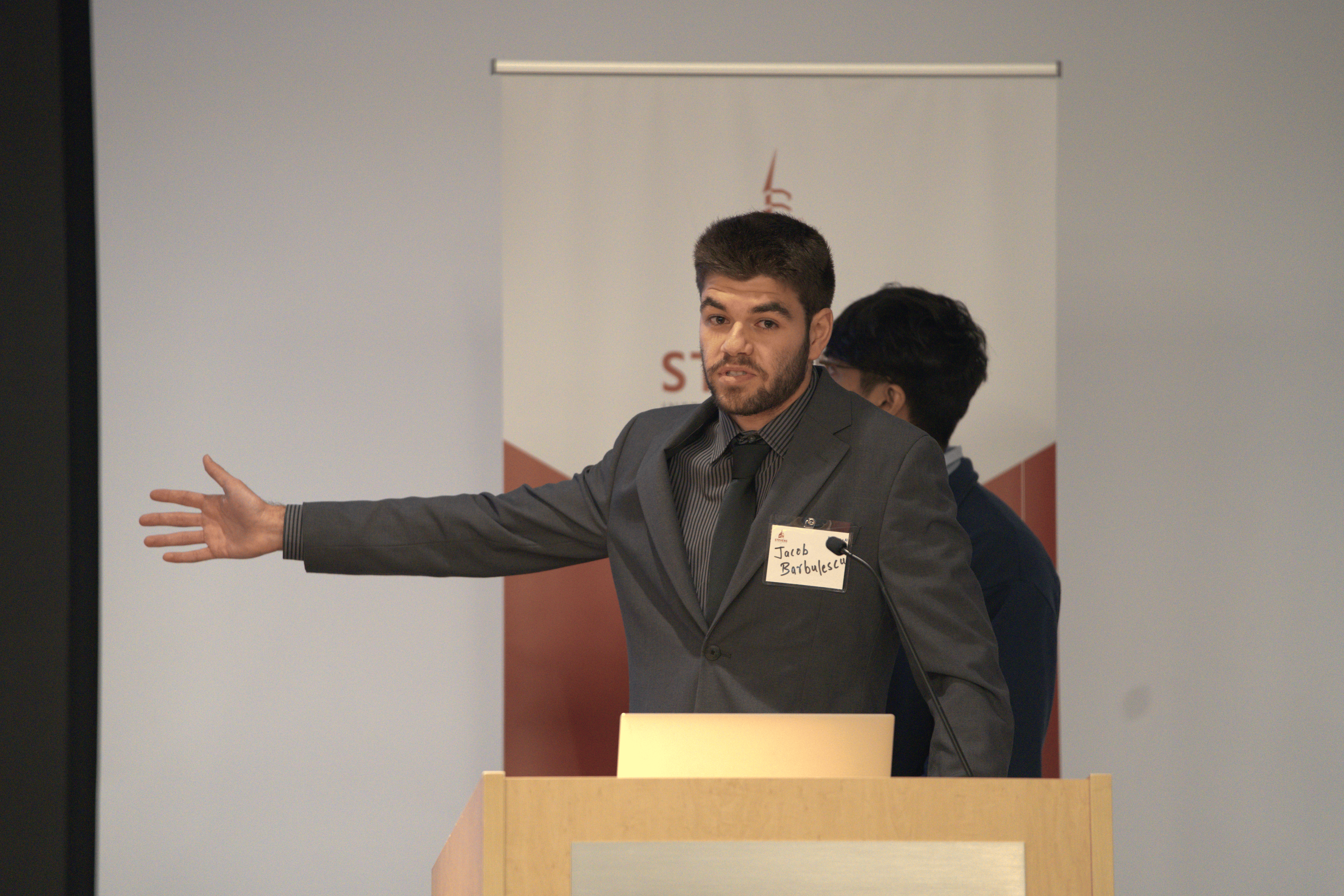 Me at the podium presenting